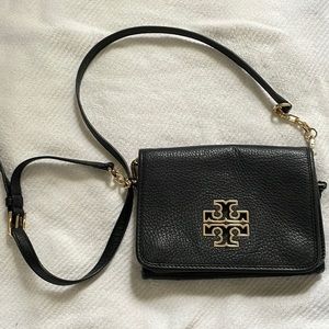 Tory Burch Britten Combo Crossbody in Black